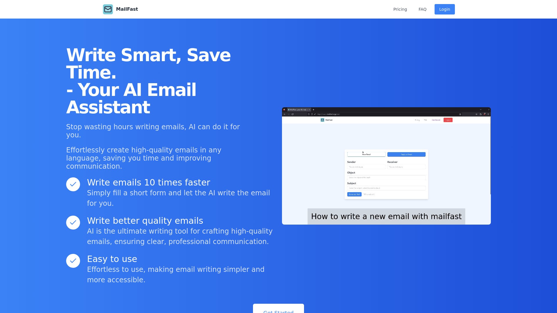 MailFast, your AI email writer 截图